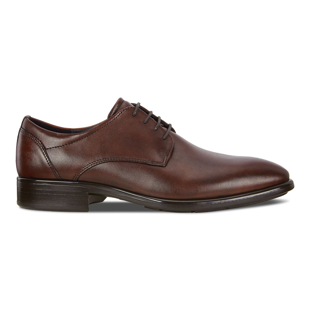 ECCO Mens Derby Shoe Brown - Citytray Traditionals - TQO-904875